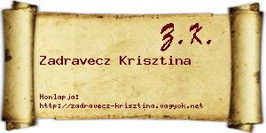 Zadravecz Krisztina névjegykártya